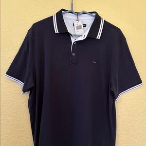 Michaels Navy Polo Shirt with White Trim